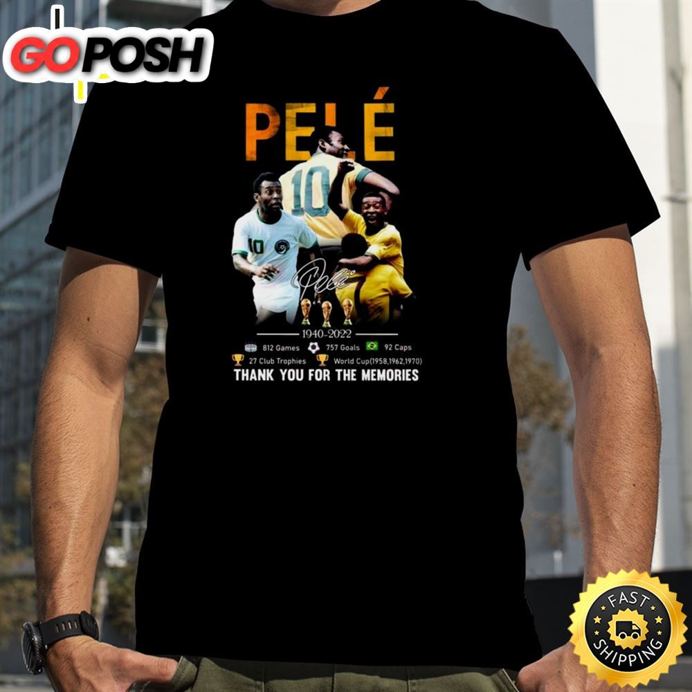 Pele 1940 – 2025 Goals Thank You For The Memories Signature Player Soccer Unisex Tee T-Shirt