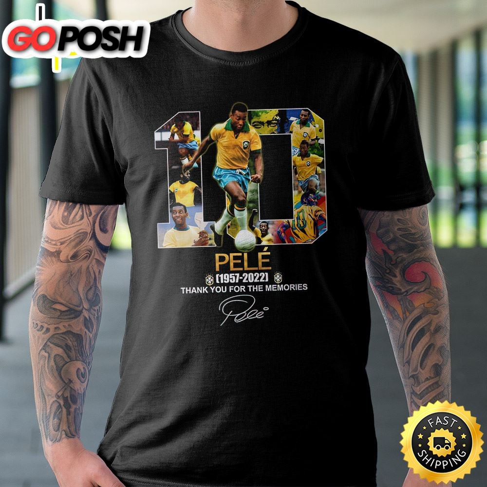 Pele Pop Art Print Vintage Unisex Black T-Shirt