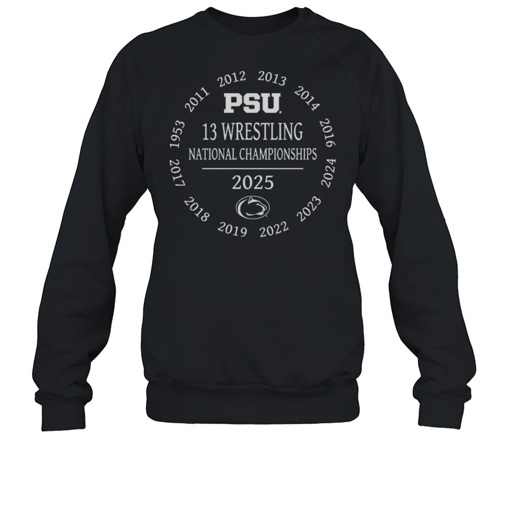 Penn State 2025 NCAA 13 Wrestling National Champions Shirt