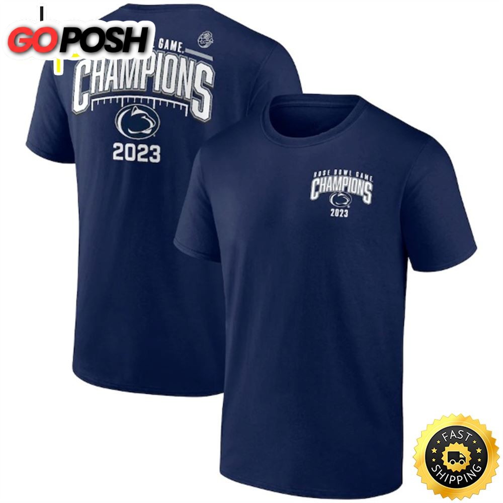 Penn State Nittany Lions Branded 2023 Rose Bowl Champions Navy T-shirt