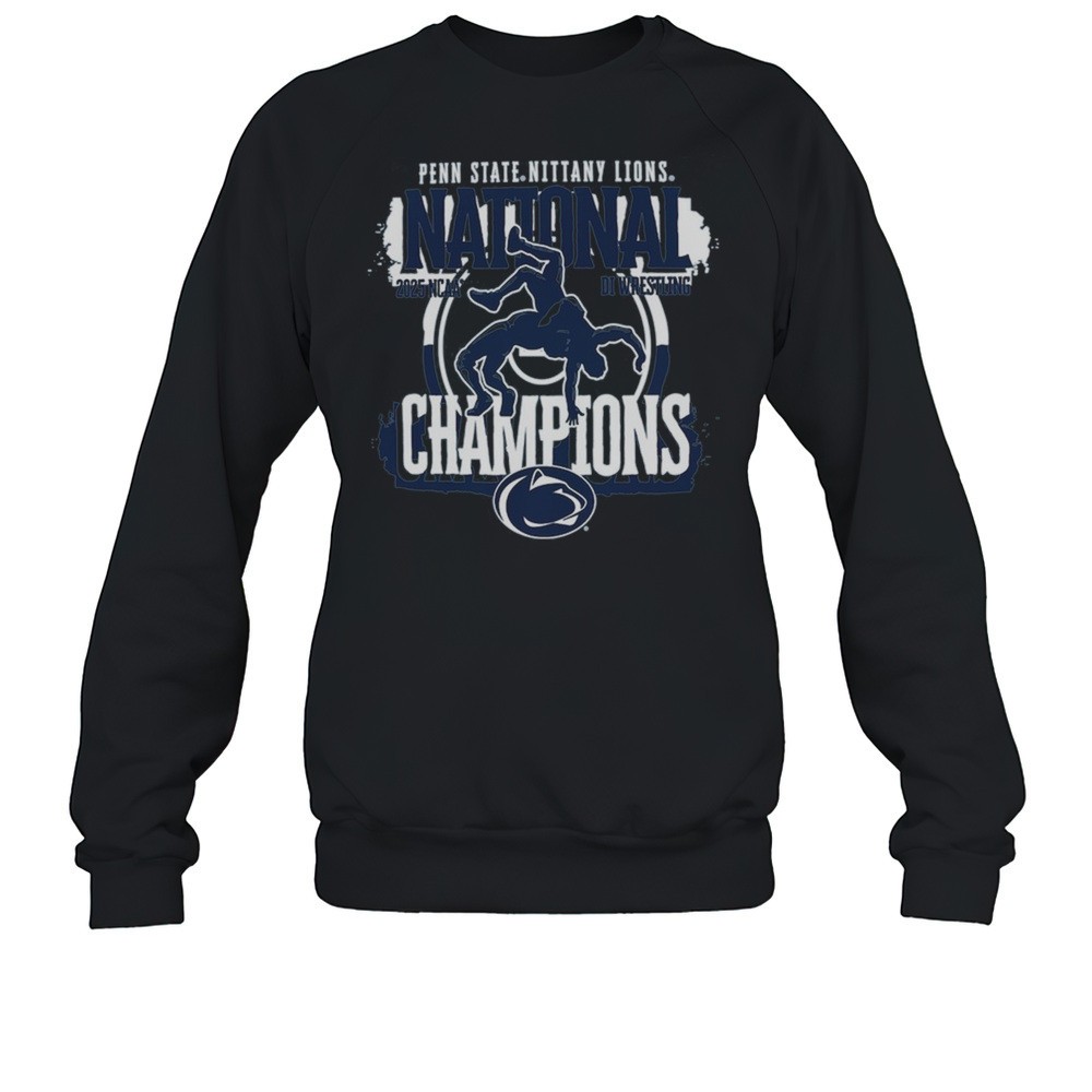 Penn State Nittany Lions NCAA DI Wrestling National Champions Comfort Colors Painting 2025 T-shirt