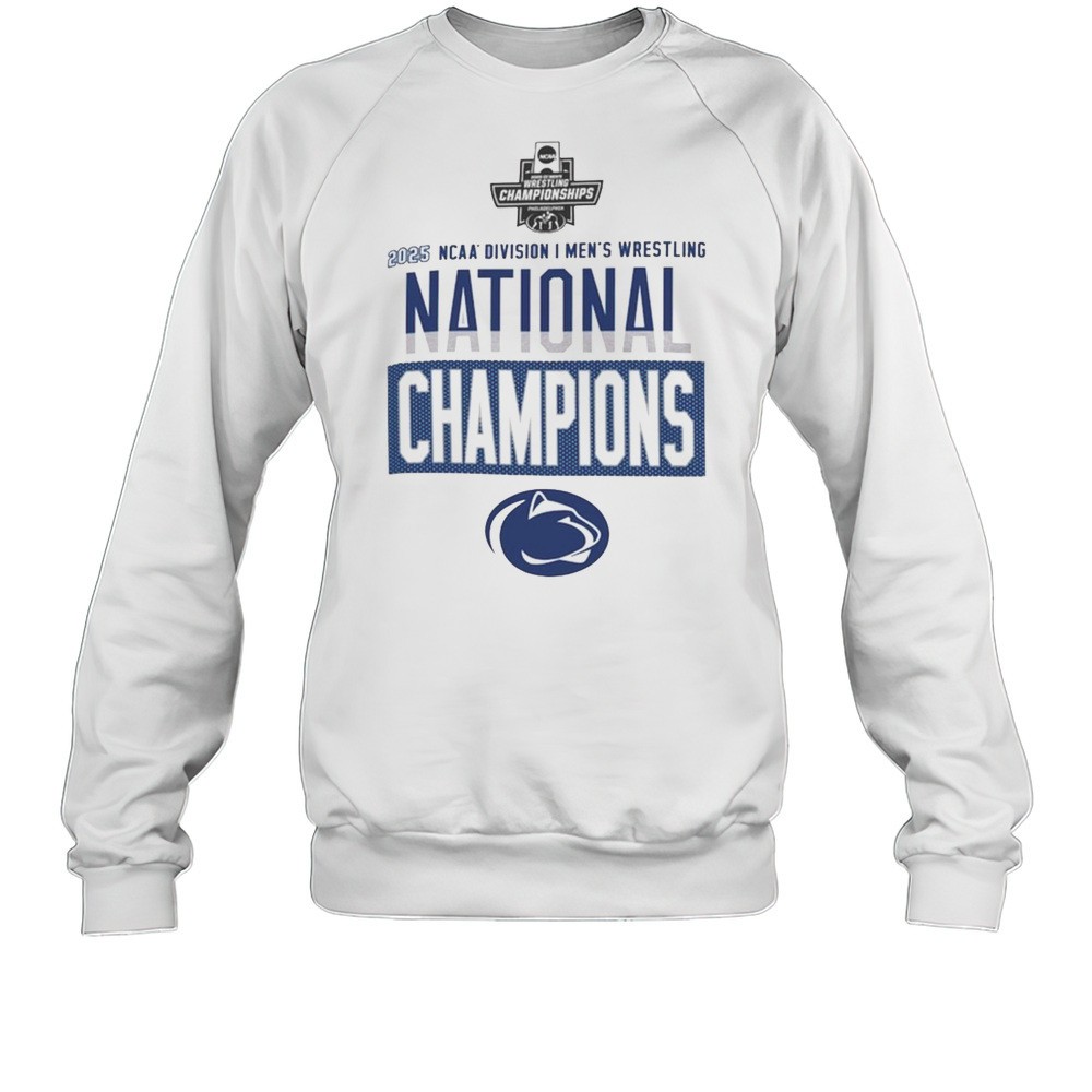 Penn State Nittany Lions NCAA Division I Mens Wrestling National Champions Locker Room 2025 T-shirt