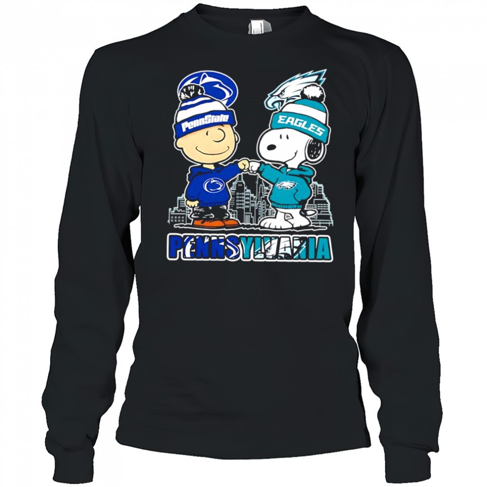 pennsylvania-charlie-brown-snoopy-with-penn-state-philadelphia-eagles-logo-s-sruh3x2b Pennsylvania Charlie Brown & Snoopy with Penn State & Philadelphia Eagles logo shirt