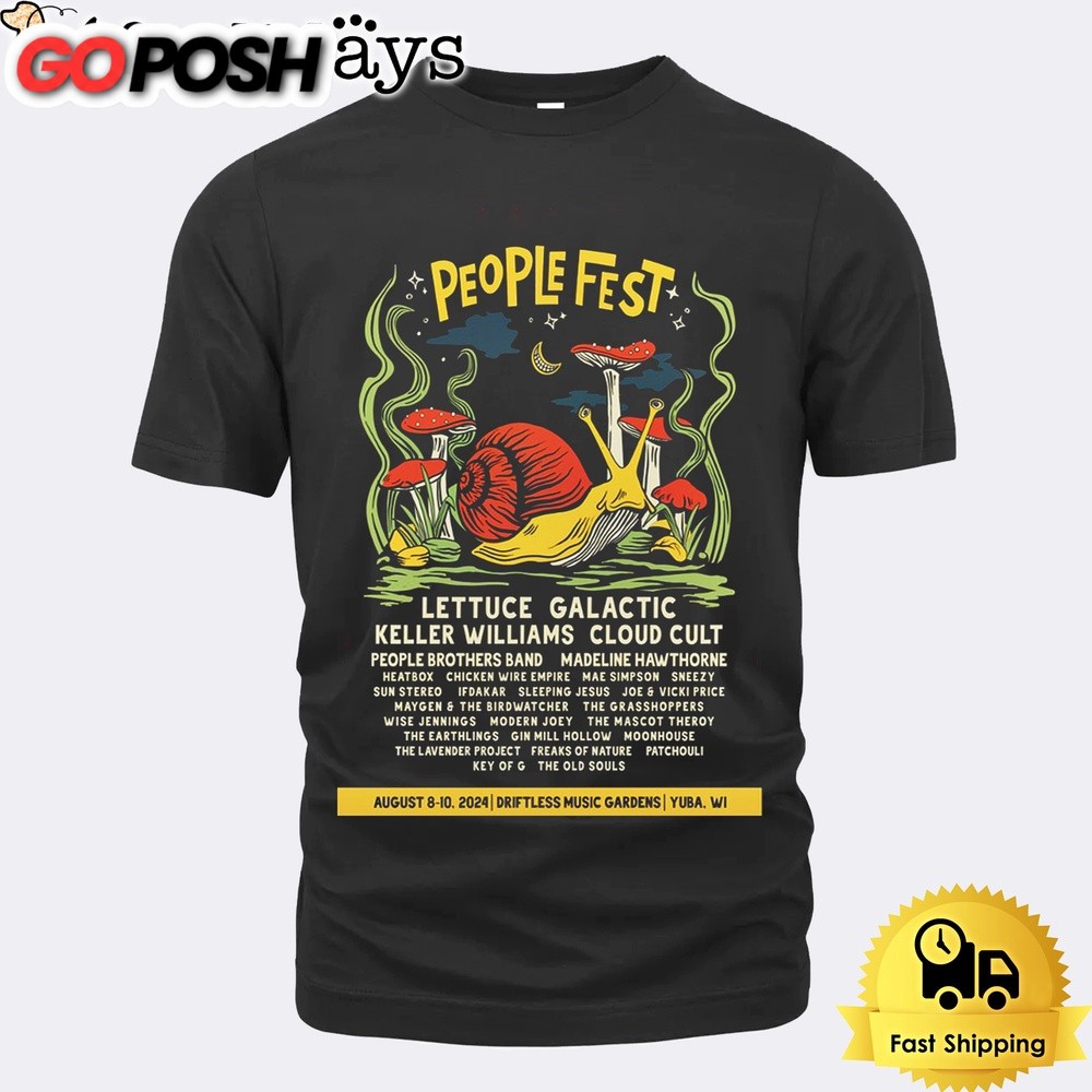 People Fest At Driftless Music Gardens Yuba WI On August 8-10 2024 Unisex T-Shirt