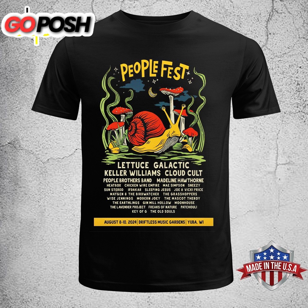 People Fest Aug 8-10 2025 Driftless Music Gardens Yuba WI Unisex T-Shirt