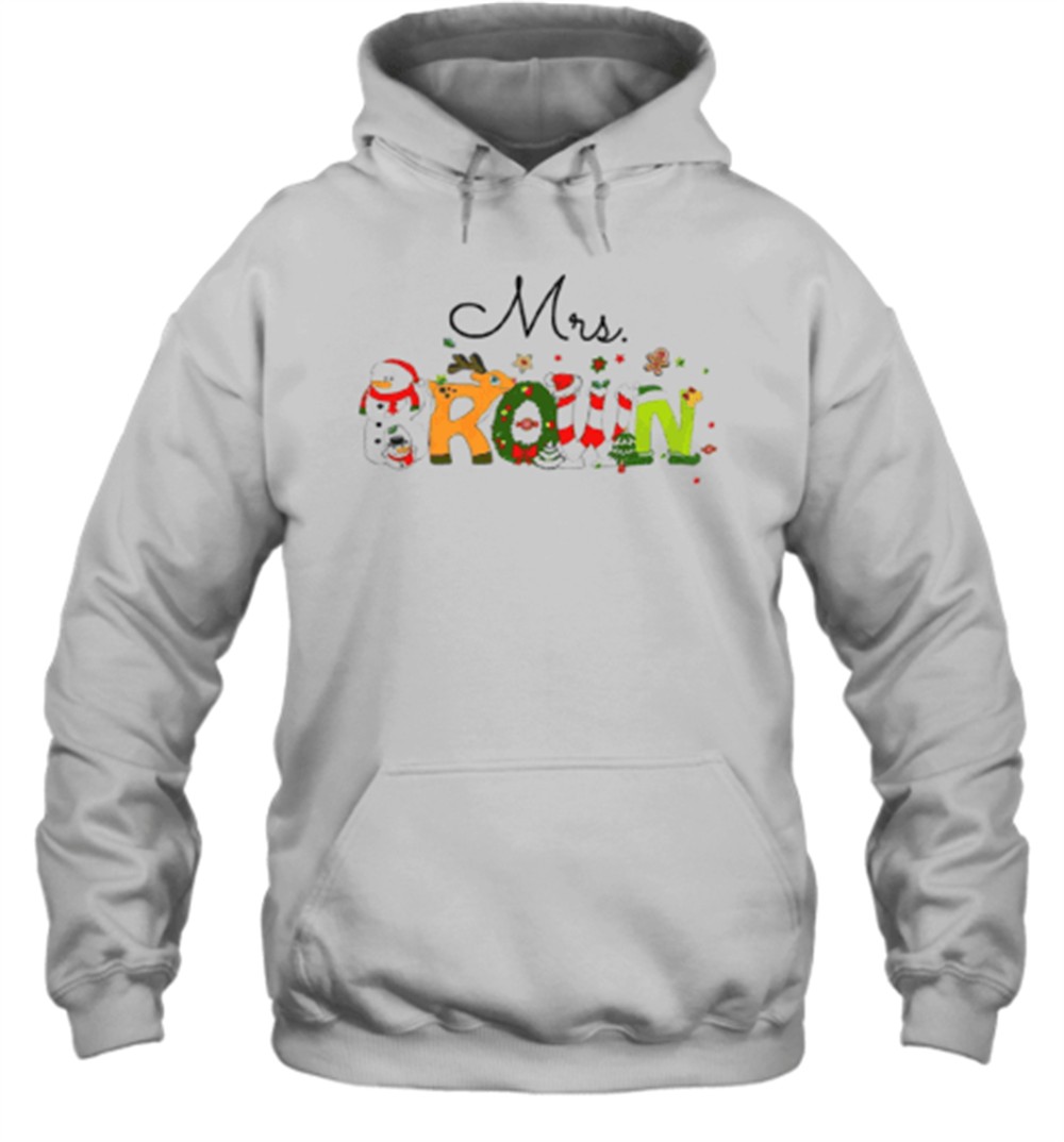 Personalized Christmas Style Teacher T-Shirt