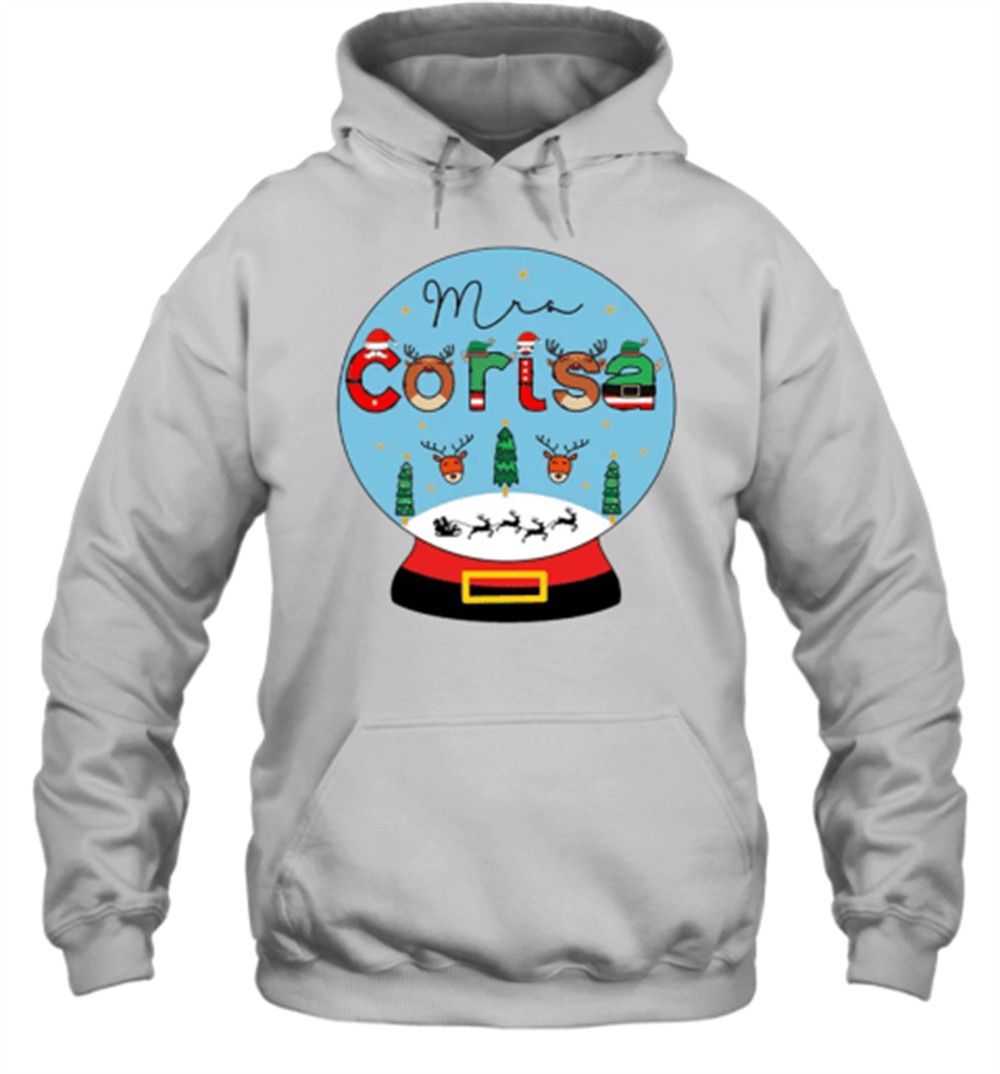 Personalized Merry Christmas Snow Scene Teacher T-Shirt