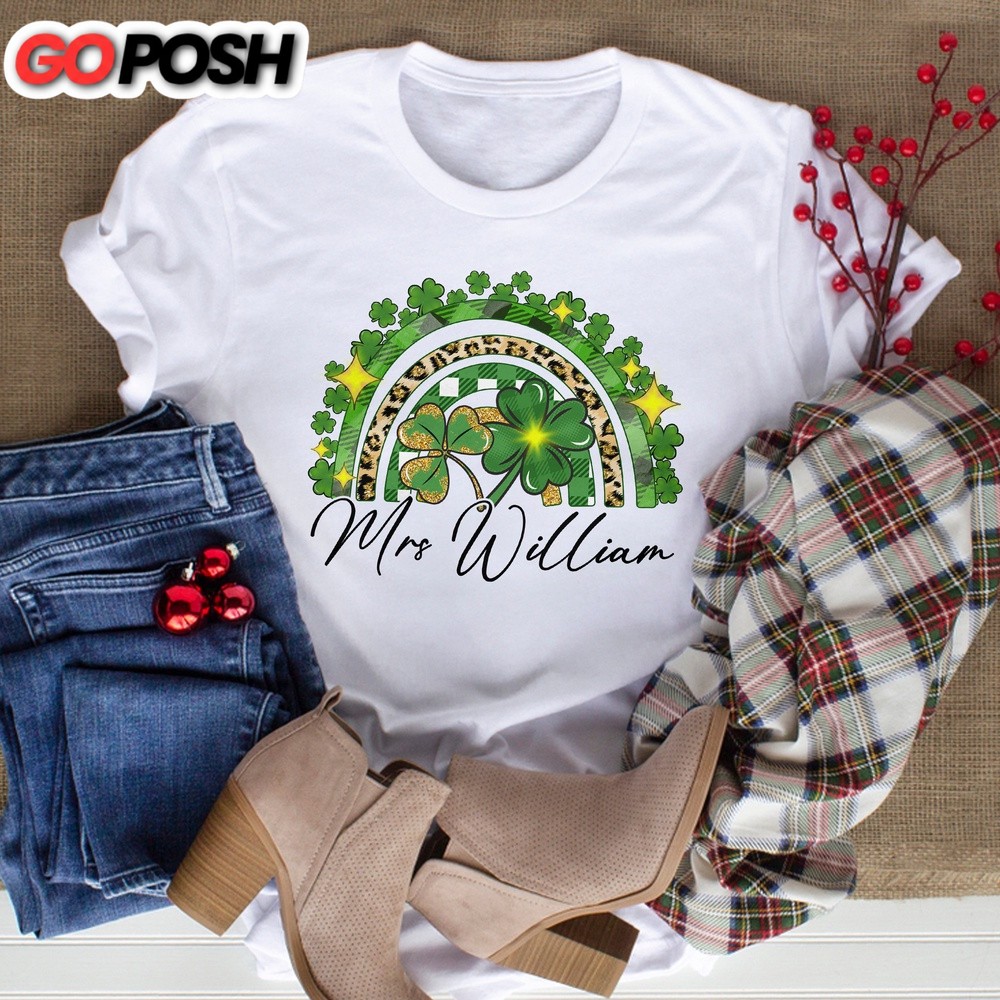 Personalized Name Teacher Shirt, St Patrick’s Day School Shirt, Custom Teacher T-shirt, Elementary Teacher Shirt, Teacher Gift, Irish 1392676592