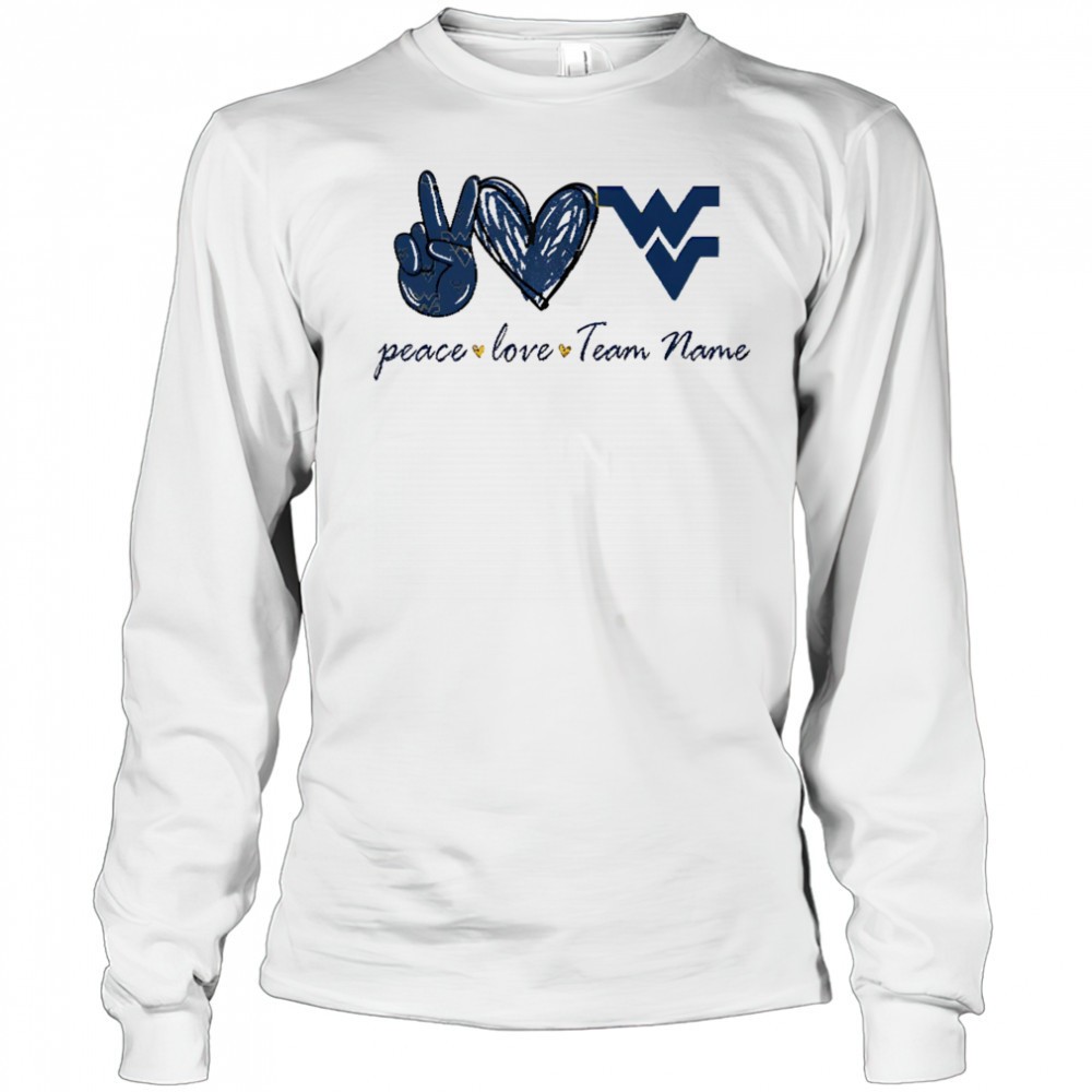 personalized-west-virginia-mountaineers-peace-love-shirt-rme4xe8q Personalized west Virginia mountaineers peace love shirt