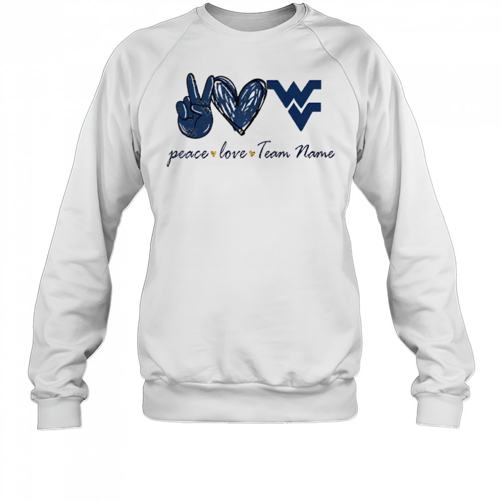 personalized-west-virginia-mountaineers-peace-love-shirt-rme4xe8q Personalized west Virginia mountaineers peace love shirt