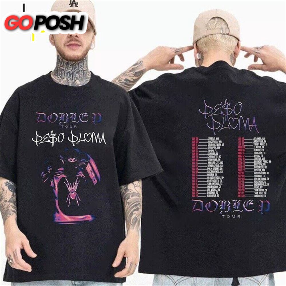 Peso Pluma Music Shirt,Peso Pluma Doble P Tour 2024