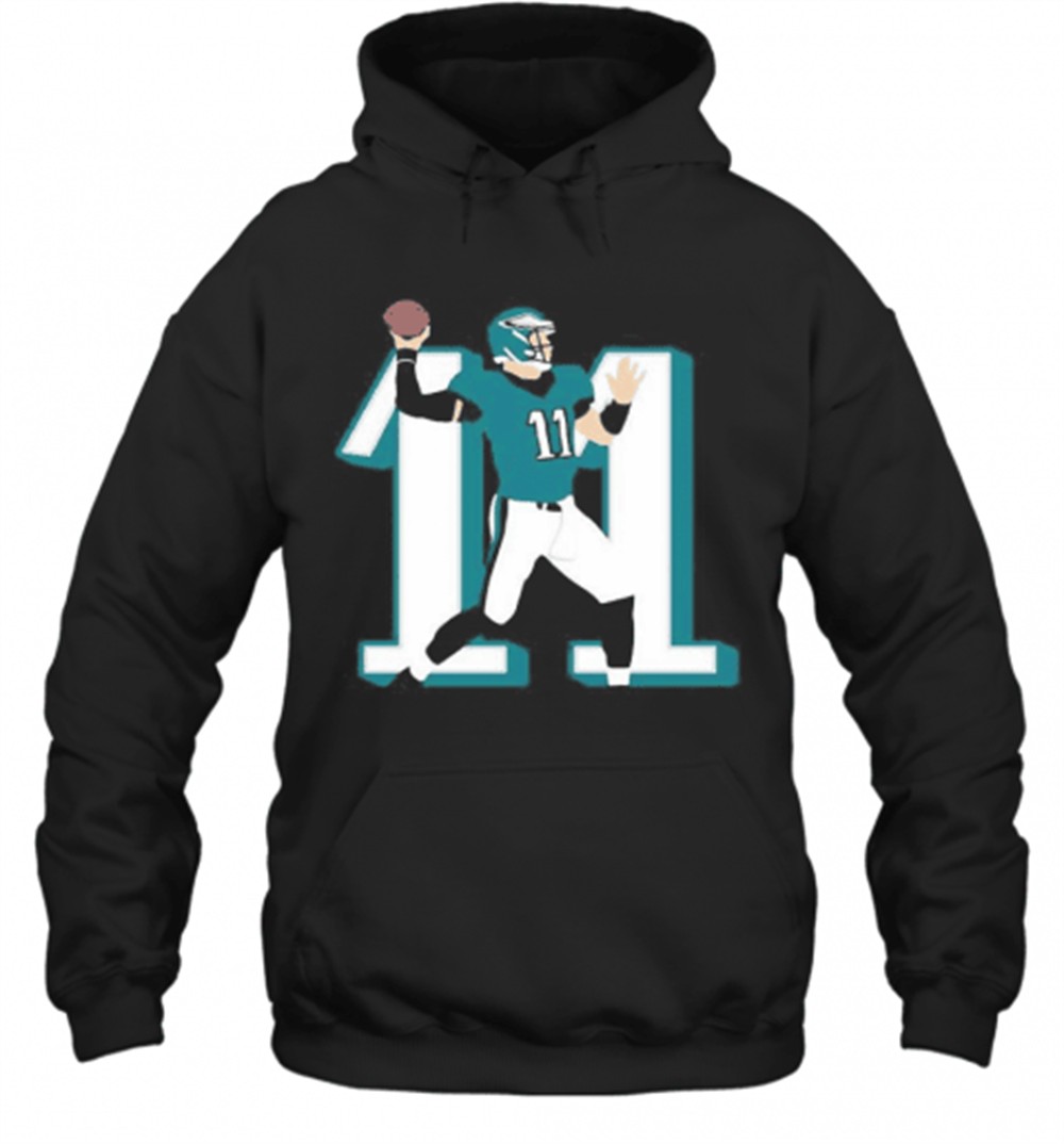 Philadelphia Eagles 11 Carson Wentz Football T-Shirt