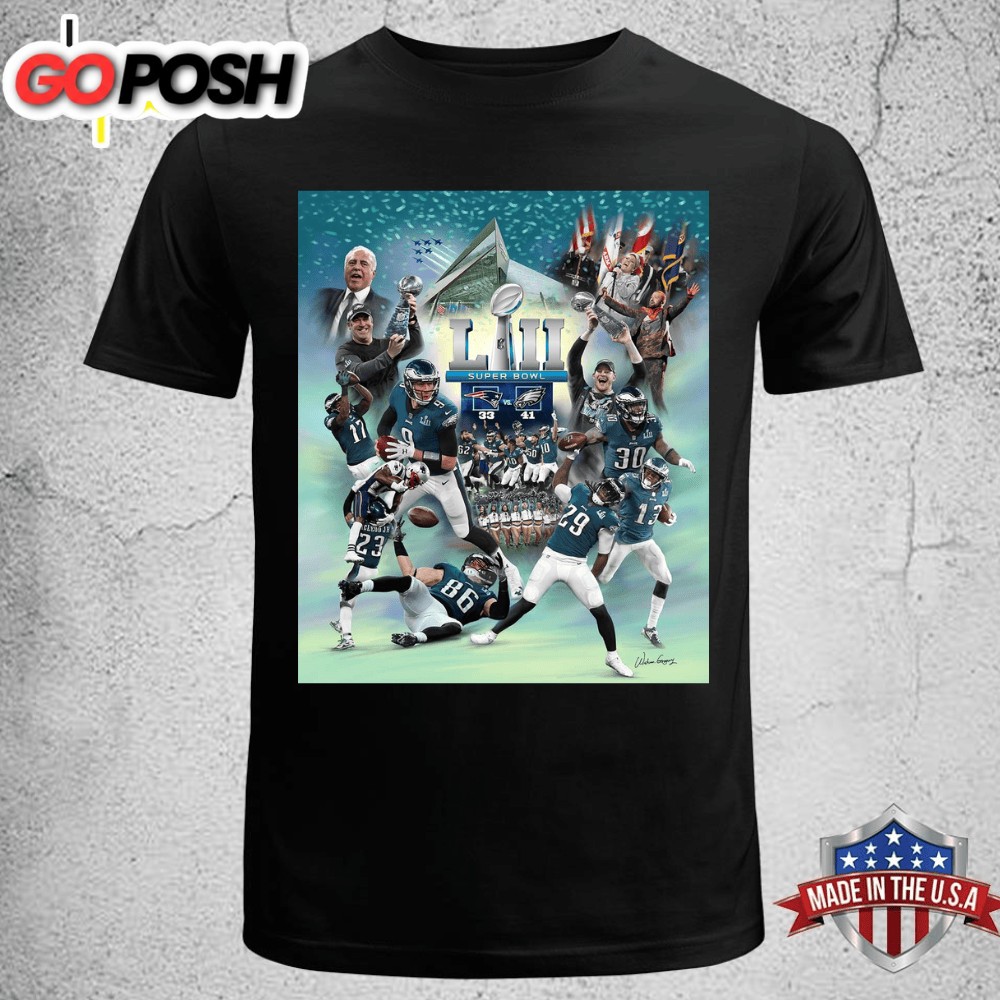 Philadelphia Eagles 2025 NFL Season Schedule Super Bowl LVII T Shirt