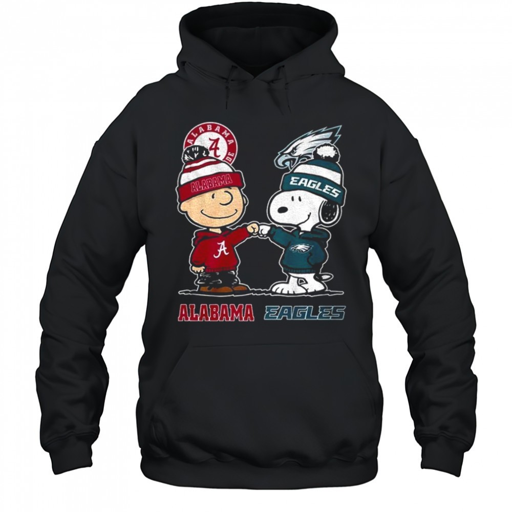 Philadelphia Eagles Alabama Crimson Tide Snoopy and Charlie Brown shirt