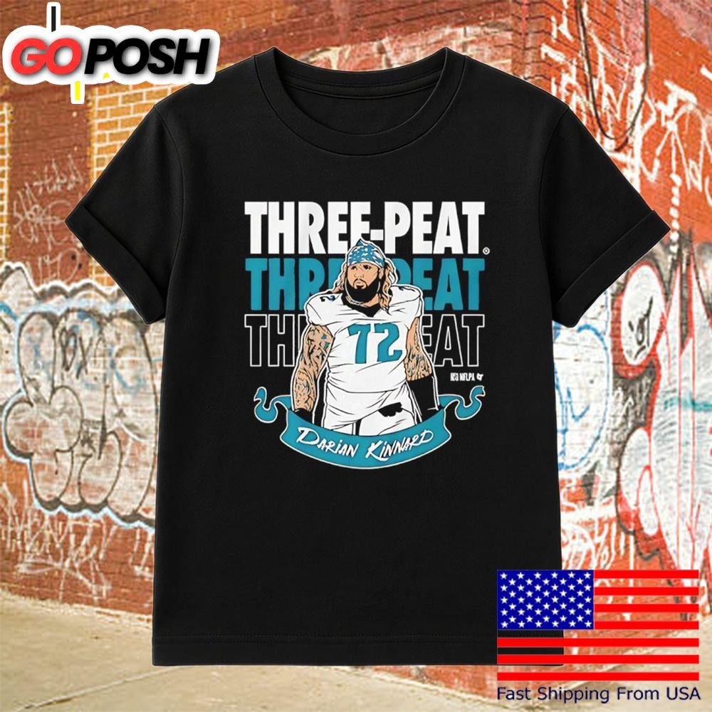 Philadelphia Eagles Darian Kinnard Three-Peat T-Shirt