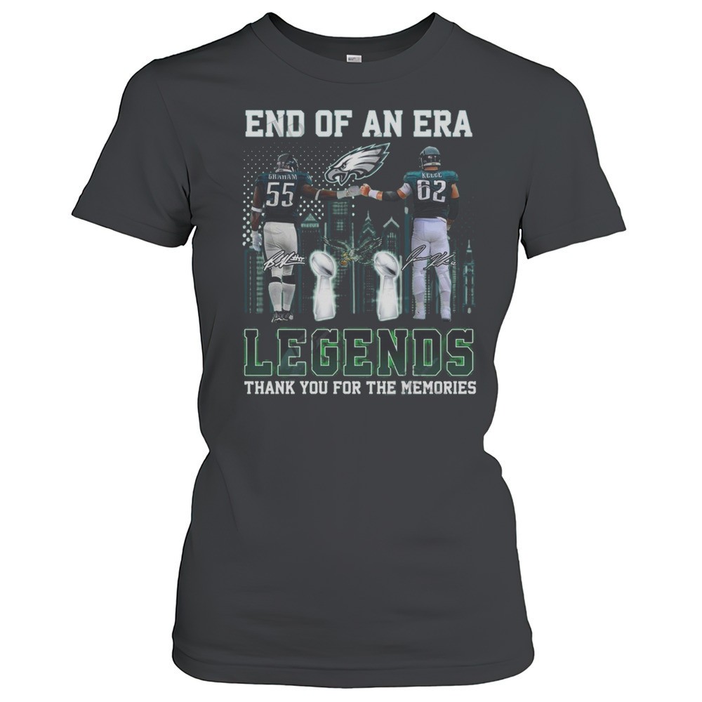 philadelphia-eagles-graham-and-kelce-end-of-an-era-legends-thank-you-for-the-mem-gxiglufo Philadelphia Eagles Graham And Kelce End Of An Era Legends Thank You For The Memories Signature 2025 Shirt