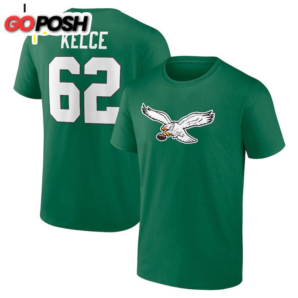 Philadelphia Eagles Jason Kelce Kelly Green Player Icon Shirt