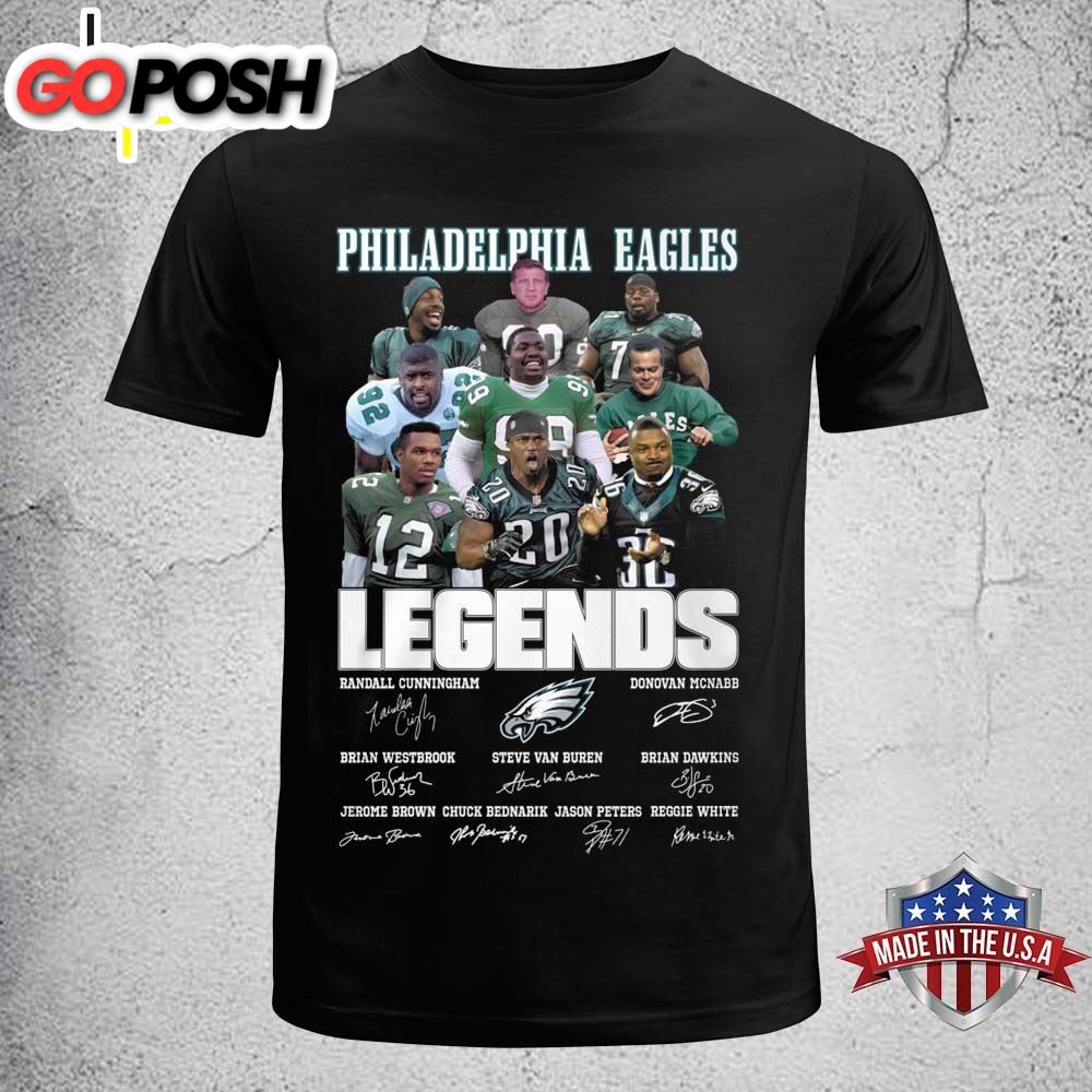 Philadelphia Eagles Legends Unisex Black T-Shirt