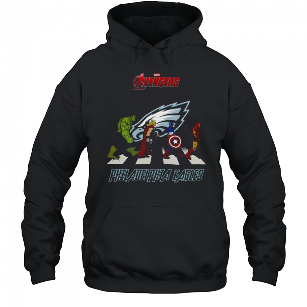 Philadelphia Eagles Marvel Avengers abbey road shirt