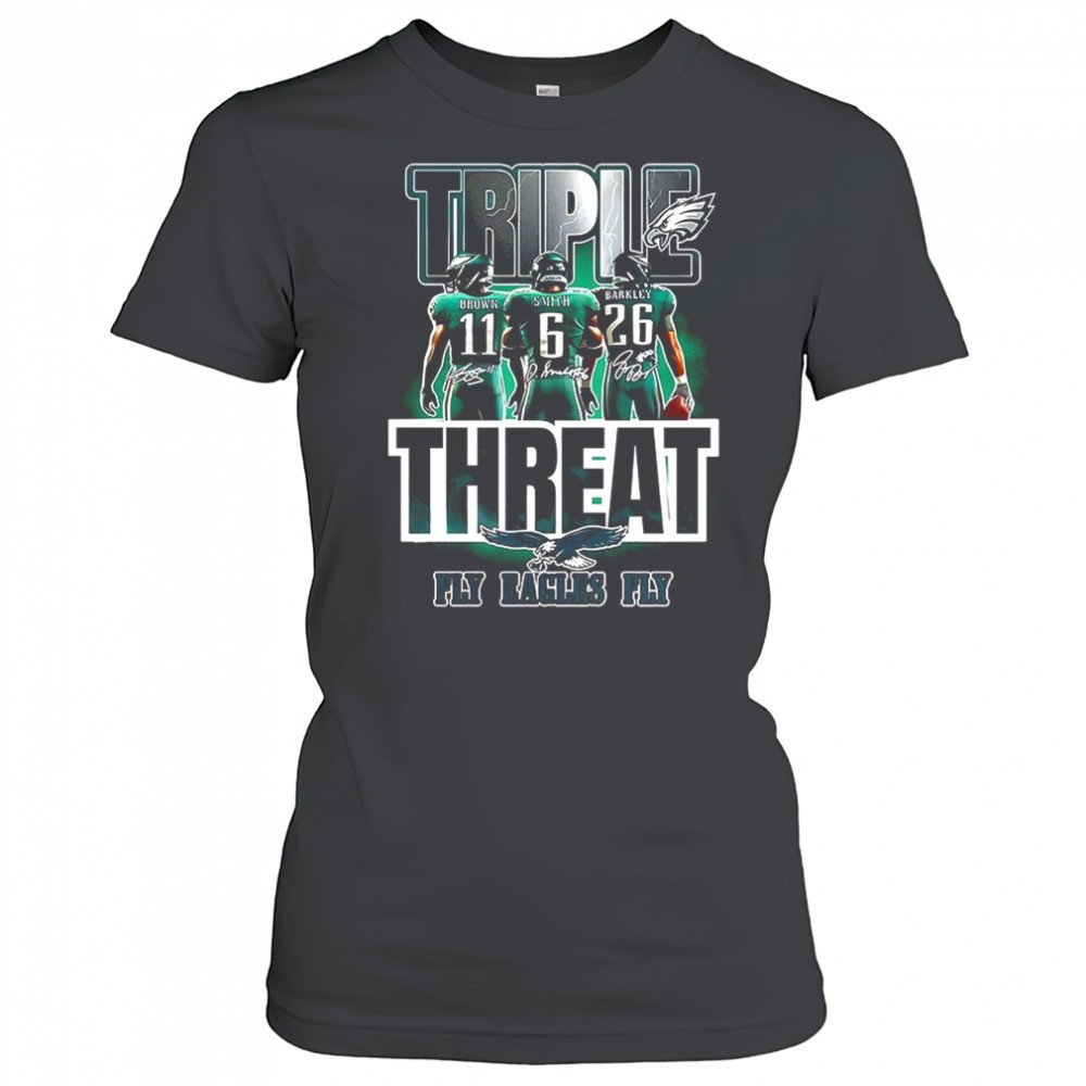 philadelphia-eagles-nfl-2025-triple-threat-fly-eagles-fly-signature-shirt-0q2eq483 Philadelphia Eagles NFL 2025 Triple threat Fly Eagles Fly signature shirt