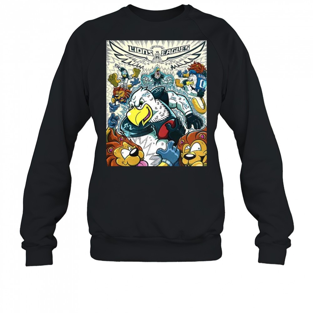 philadelphia-eagles-vs-detroit-lions-nfl-week-11-2025-cartoon-mascot-shirt-kibk854m Philadelphia Eagles vs Detroit Lions NFL Week 11 2025 cartoon mascot shirt