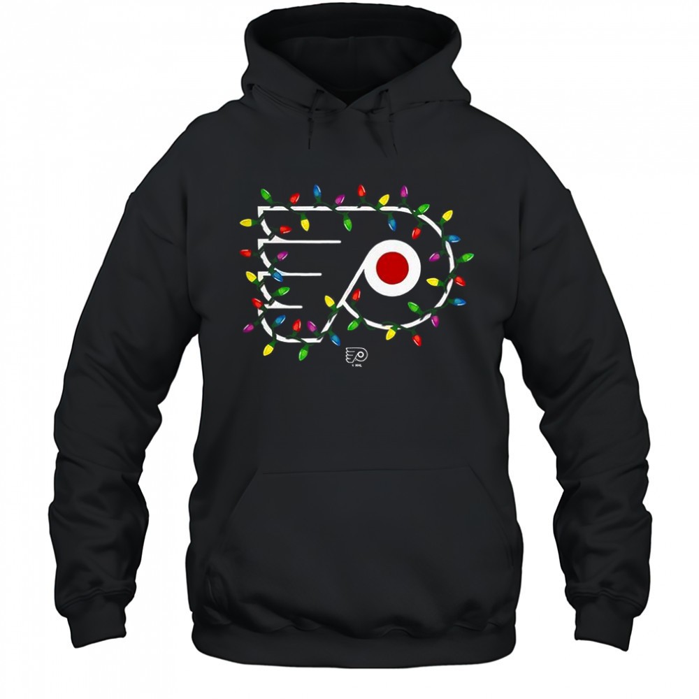 Philadelphia Flyers logo Holiday Merry Christmas lights shirt