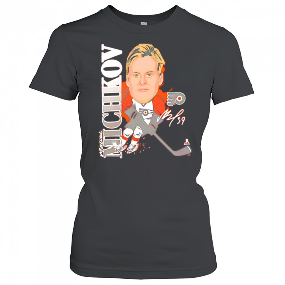 philadelphia-flyers-matvei-michkov-caricature-player-signature-shirt-b97fwrsq Philadelphia Flyers Matvei Michkov Caricature Player signature shirt