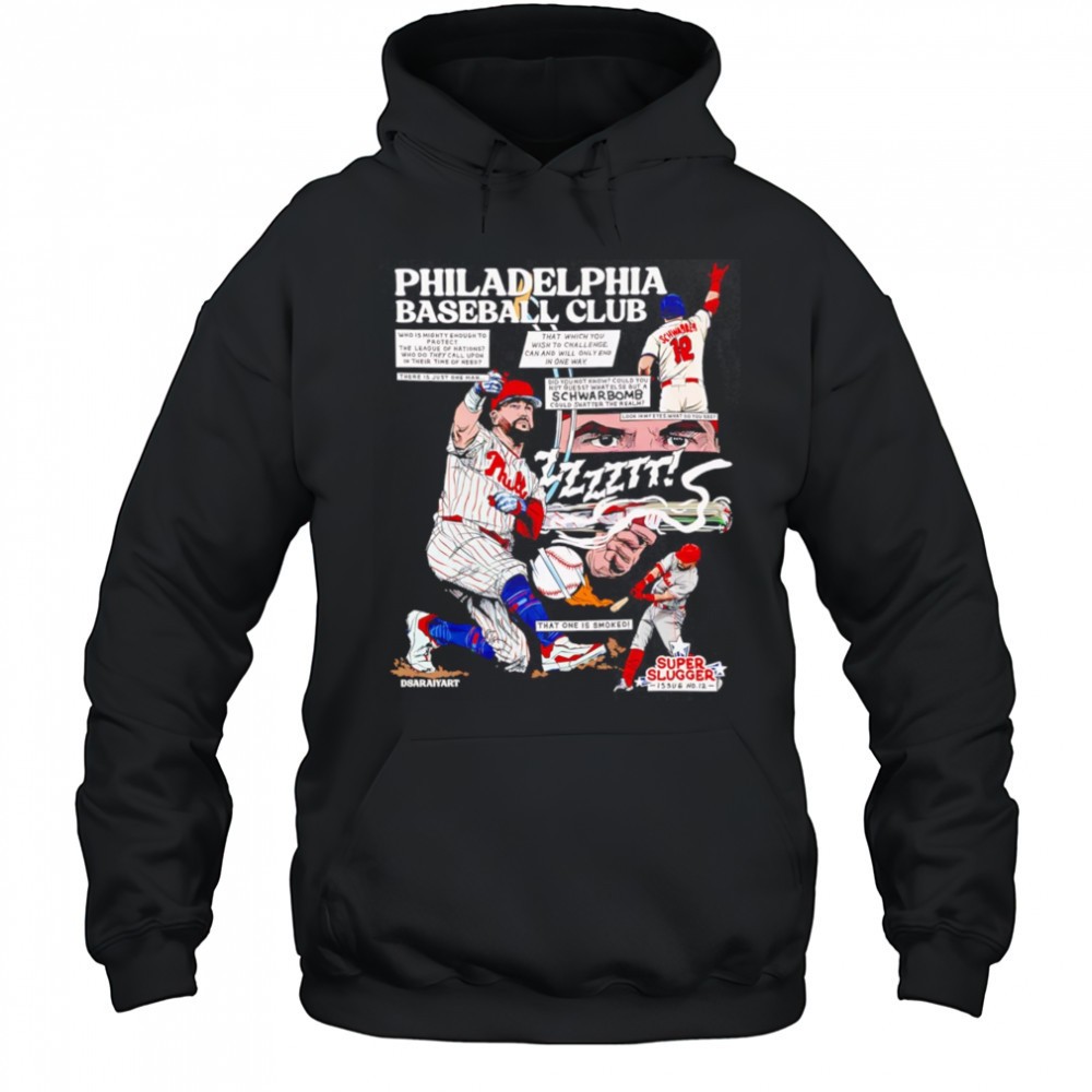 Philadelphia Phillies baseball club Schwarbomb super slugger graphic T-shirt