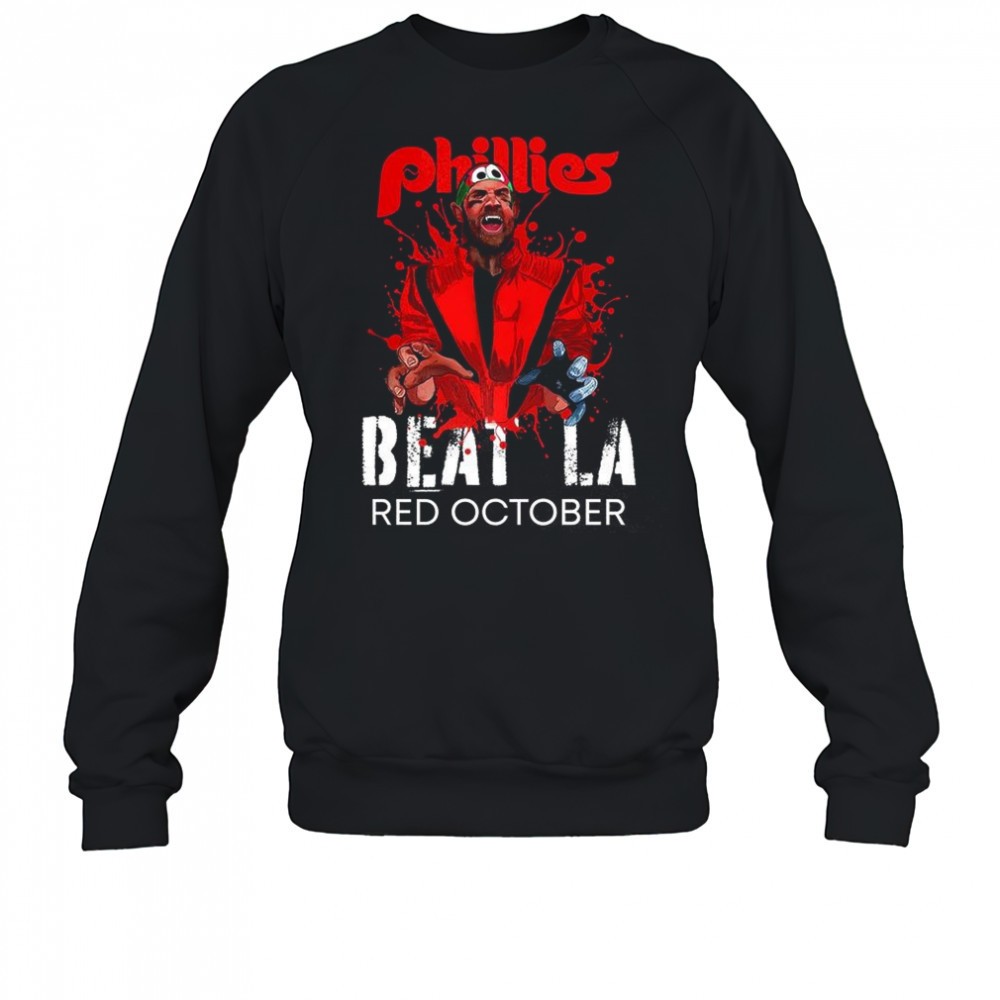 philadelphia-phillies-beat-los-angeles-dodgers-baseball-red-october-halloween-sh-5wy2ti6j Philadelphia Phillies Beat Los Angeles Dodgers baseball red october Halloween shirt