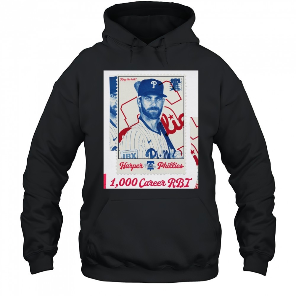Philadelphia Phillies Bryce Harper Career RBI No. 1,000 Ring The Bell Poster t-shirt