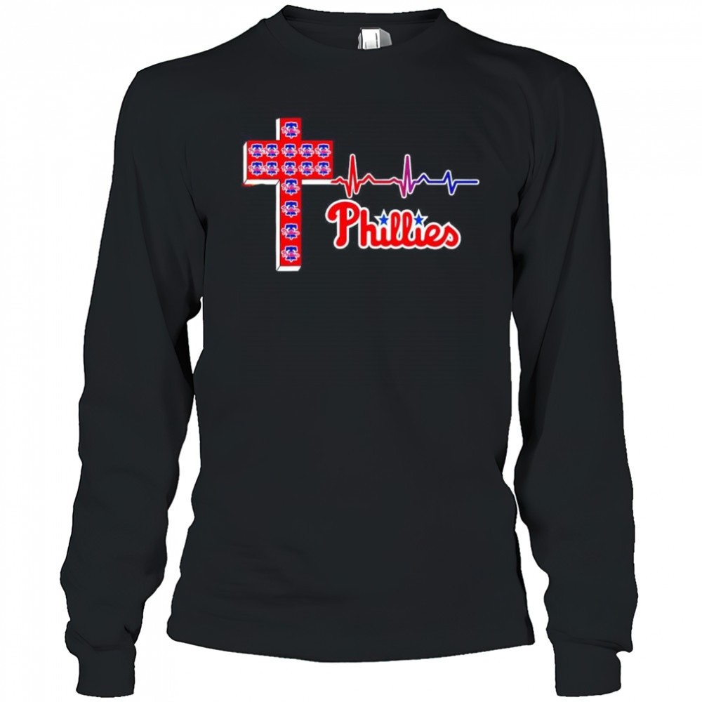 philadelphia-phillies-logo-christian-cross-heartbeat-shirt-wb94uhua Philadelphia Phillies logo Christian cross heartbeat shirt