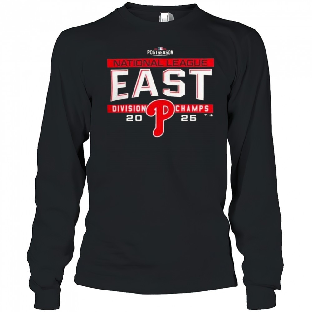 philadelphia-phillies-mlb-2025-nl-east-division-title-postseason-locker-room-tea-7ywqkw48 Philadelphia Phillies MLB 2025 NL East Division Title Postseason Locker Room Team T-Shirt