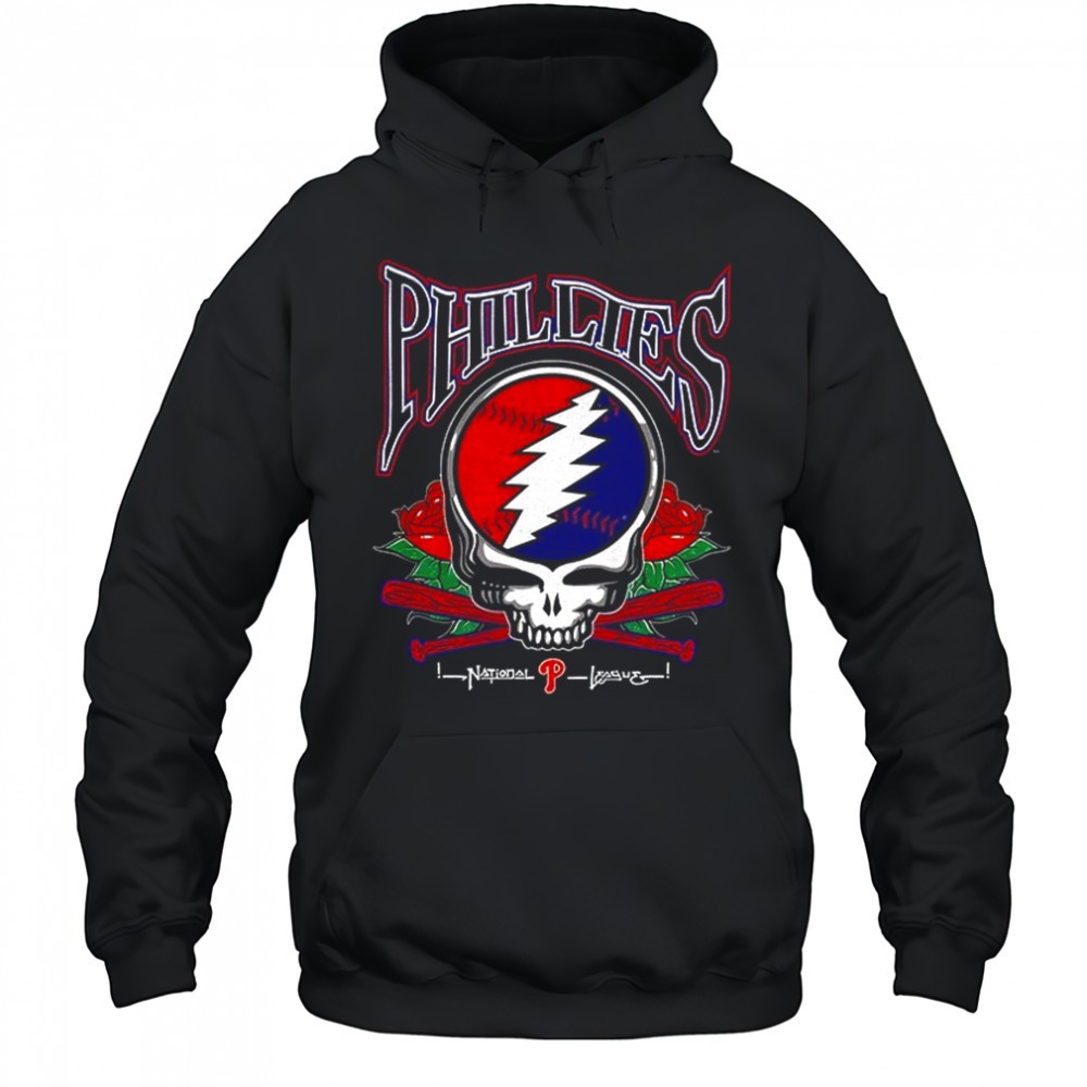 Philadelphia Phillies National League Grateful Dead rose shirt