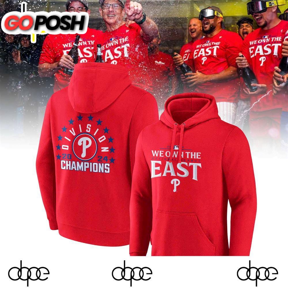 Philadelphia Phillies Red 2024 NL East Division Champions Locker Room Shirt