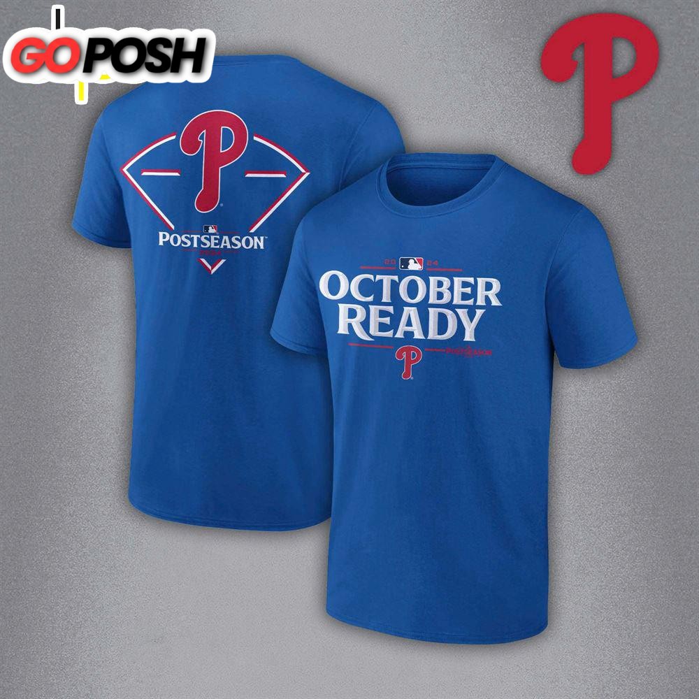 Philadelphia Phillies Royal 2024 MLB Postseason Locker Room Shirt