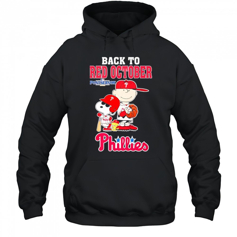 Philadelphia Phillies vs Snoopy Charlie Brown back to Red October NL East Division Postseason shirt