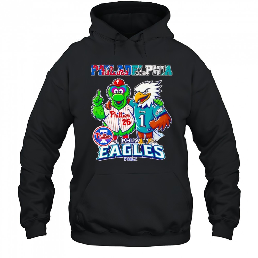 Philadelphia Philly and Eagles mascot shirt