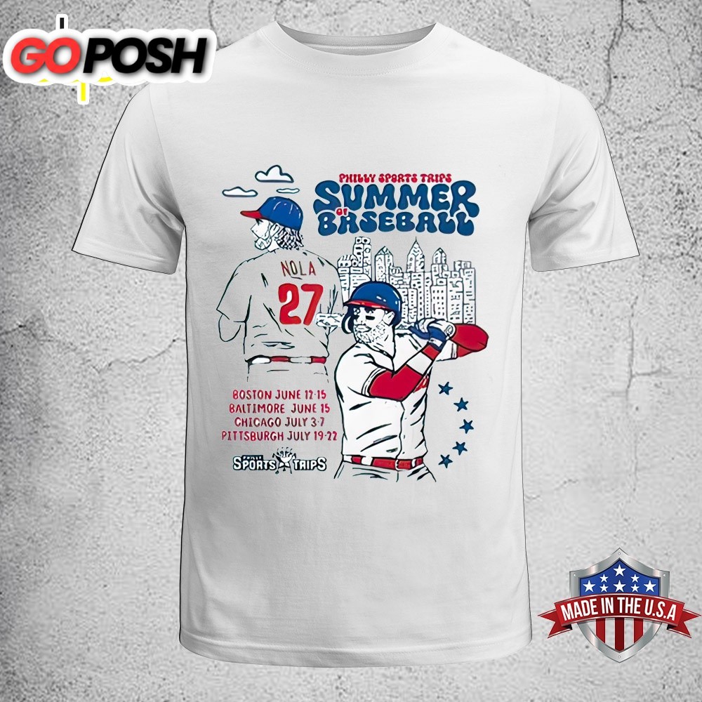Philly Sports Trips Summer Of Baseball 2025 Unisex T-Shirt