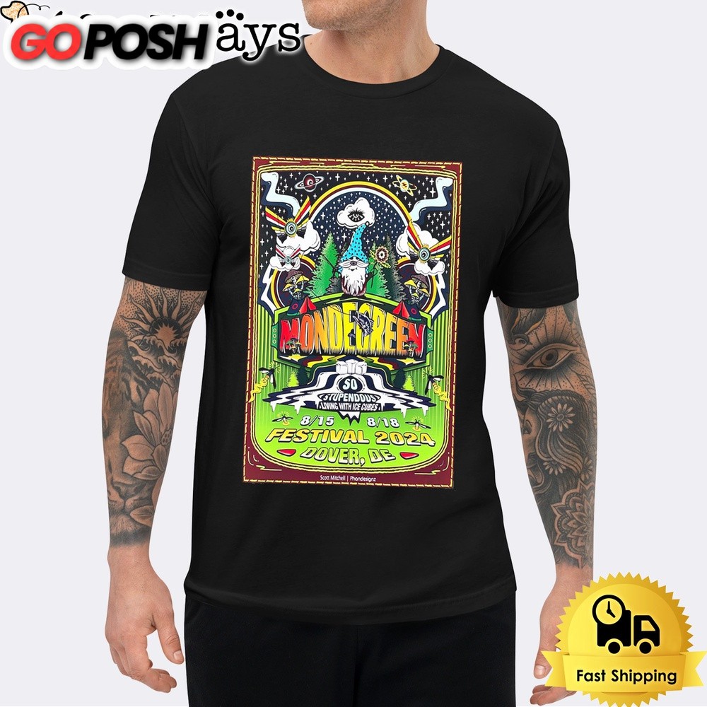 Phish Mondegreen August 15-18 2024 The Woodlands in Dover DE Unisex T-Shirt