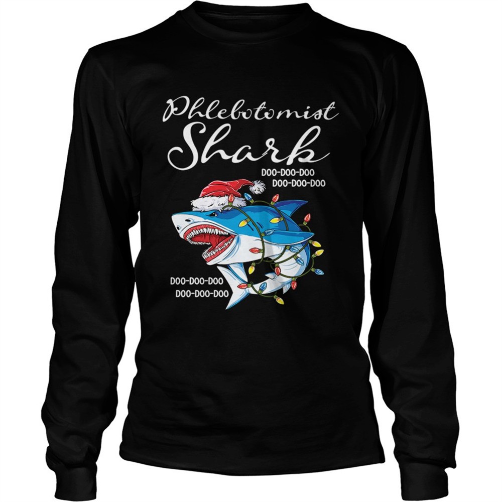 phlebotomist-shark-in-santa-hat-christmas-shirt-cwg694ue Phlebotomist Shark In Santa Hat Christmas shirt