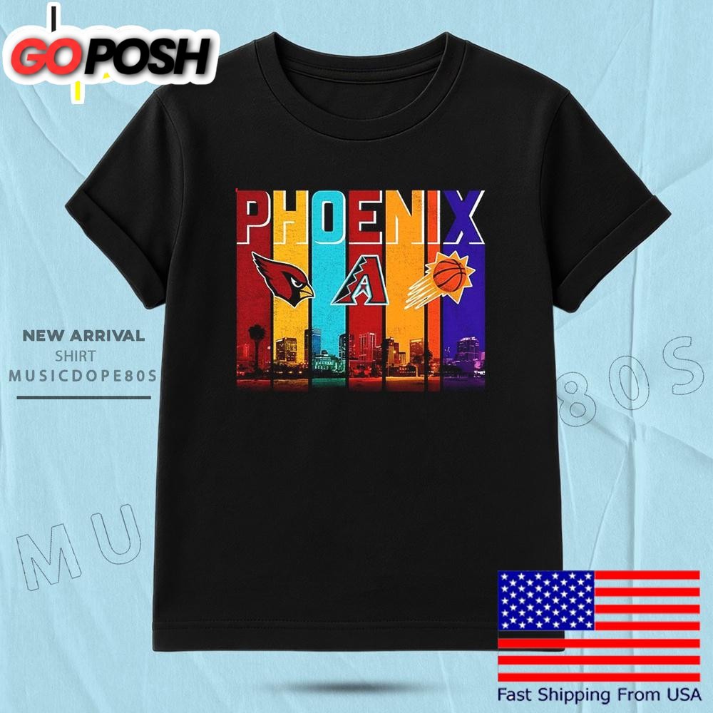 Phoenix Sports Teams Skyline City T Shirt