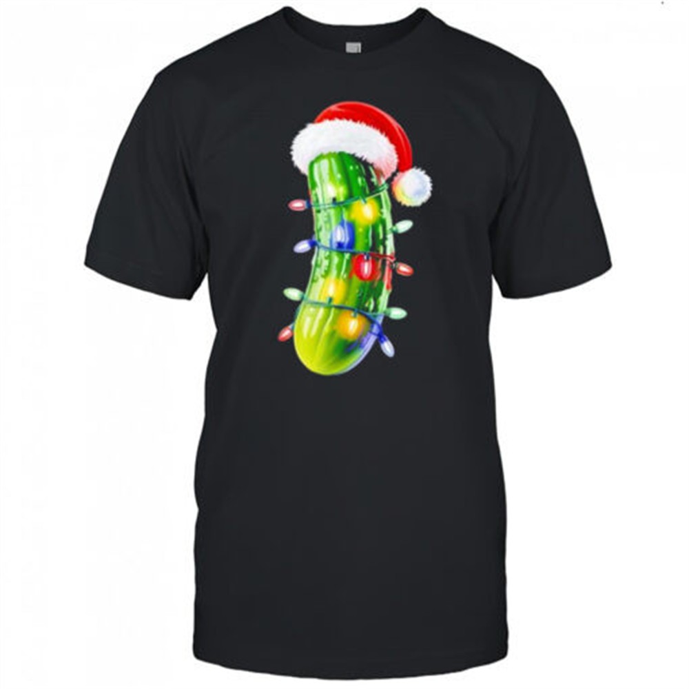 pickle-santa-hat-christmas-lights-xmas-shirt-gmxr7ngg Pickle Santa hat Christmas Lights Xmas shirt