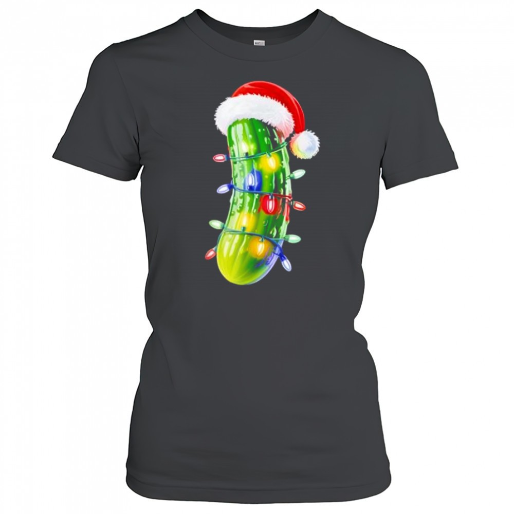 pickle-santa-hat-christmas-lights-xmas-shirt-gmxr7ngg Pickle Santa hat Christmas Lights Xmas shirt