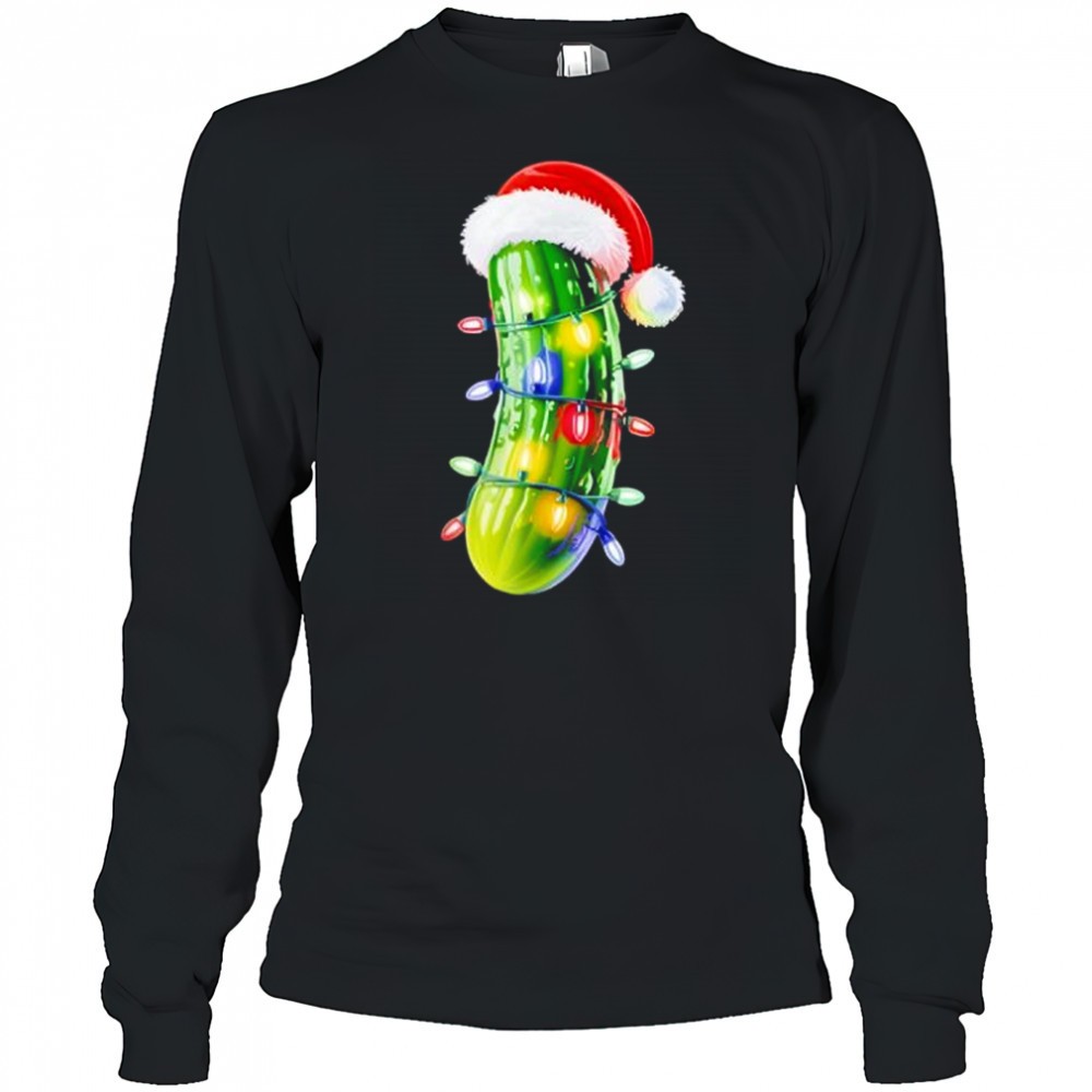pickle-santa-hat-christmas-lights-xmas-shirt-gmxr7ngg Pickle Santa hat Christmas Lights Xmas shirt