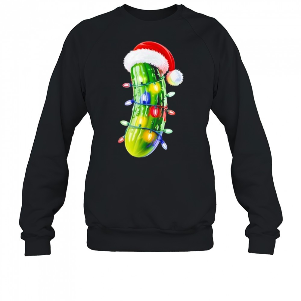 pickle-santa-hat-christmas-lights-xmas-shirt-gmxr7ngg Pickle Santa hat Christmas Lights Xmas shirt