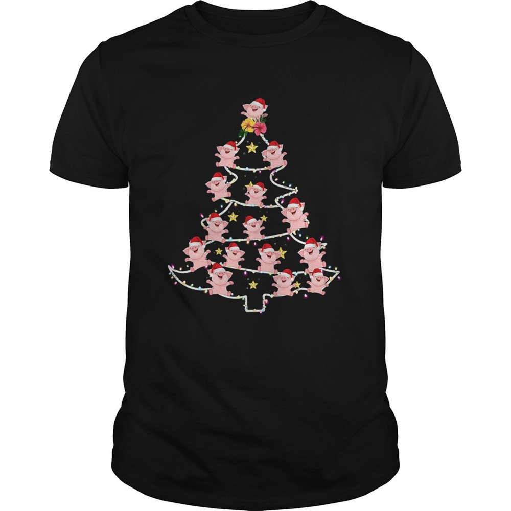 pigs-santa-christmas-tree-shirt-sgunkfra Pigs Santa Christmas Tree shirt