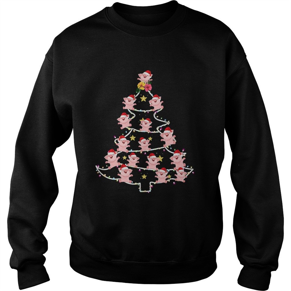 Pigs Santa Christmas Tree shirt