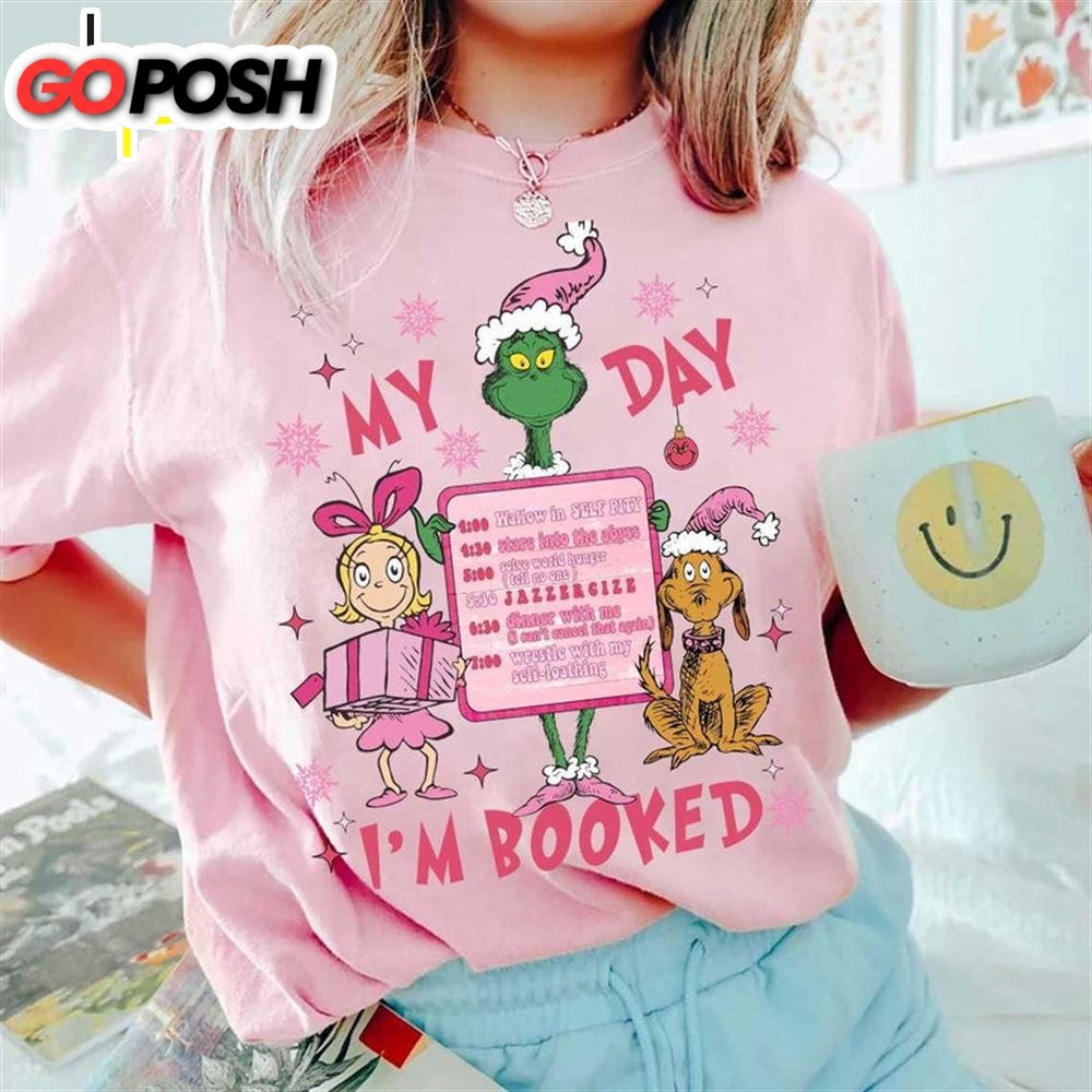 Pink Merry Grinchmas Shirt, Pink Christmas Shirt