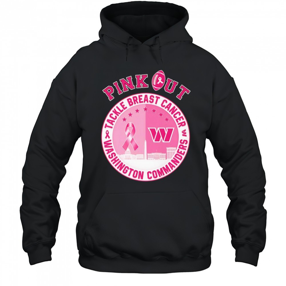 Pink out tackle Breast Cancer Washington Commanders shirt