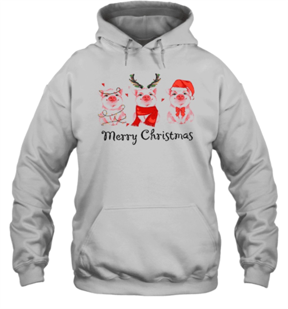 Pink Pig Merry Christmas Teacher T-Shirt
